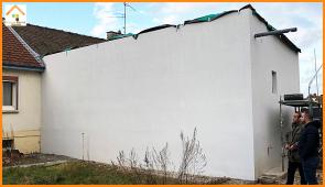 Enduit gratté pour une extension de maison de 50mÂ²