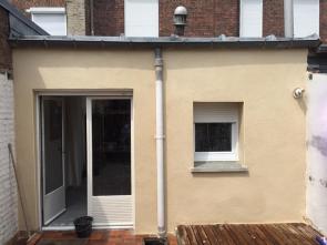 FAÃ‡ADE ENDUIT GRATTÉ AVANT/APRÃˆS À LA MADELEINE