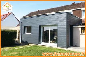 Extension de maison ossature-bois & bardage composite