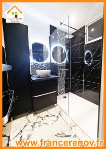 Rénovation complète d'une salle de bains avec création d'une douche à l'italienne à Haubourdin