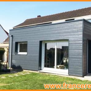 Extension de maison ossature-bois & bardage composite