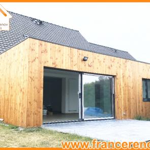 Extension ossature-bois à Montigny-en-Gohelle