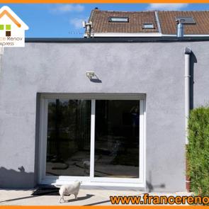 Extension de maison ossature-bois 40m² à Wattrelos