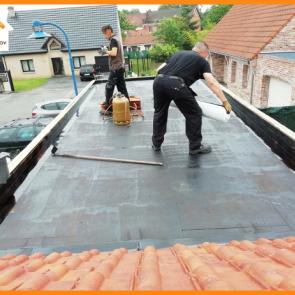 Toiture terrasse multicouches avec étanchéité Derbigum